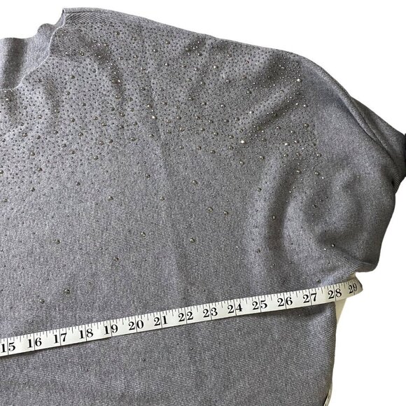 oliver.o Dolman Sleeve Tunic Sweater with Rhinestones Women's Sz 2X Modern Chic - Picture 7 of 8